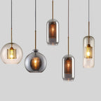 Lustra Lustre Suspendu En Verre Maillage Doré Pour Salle À Manger - Neutralighting