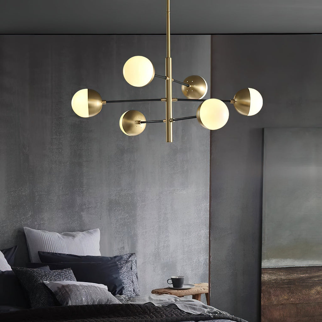 Ultra Chandelier Métal Laiton Verre Minimaliste Moderne - Neutralighting