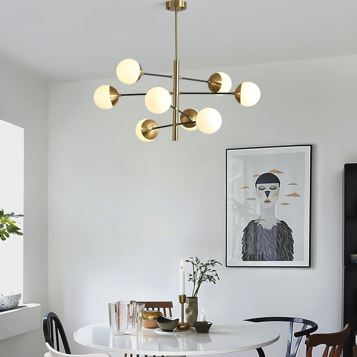 Ultra Chandelier Métal Laiton Verre Minimaliste Moderne - Neutralighting