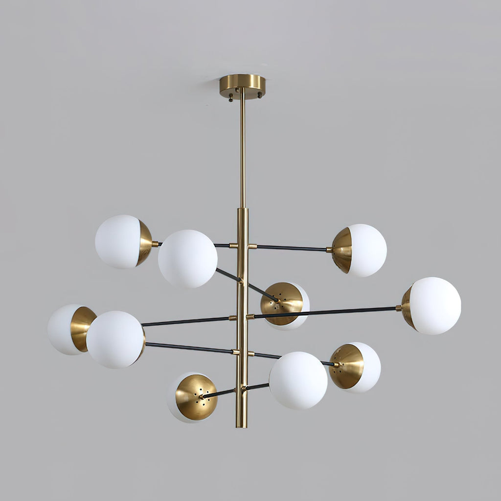 Ultra Chandelier Métal Laiton Verre Minimaliste Moderne - Neutralighting