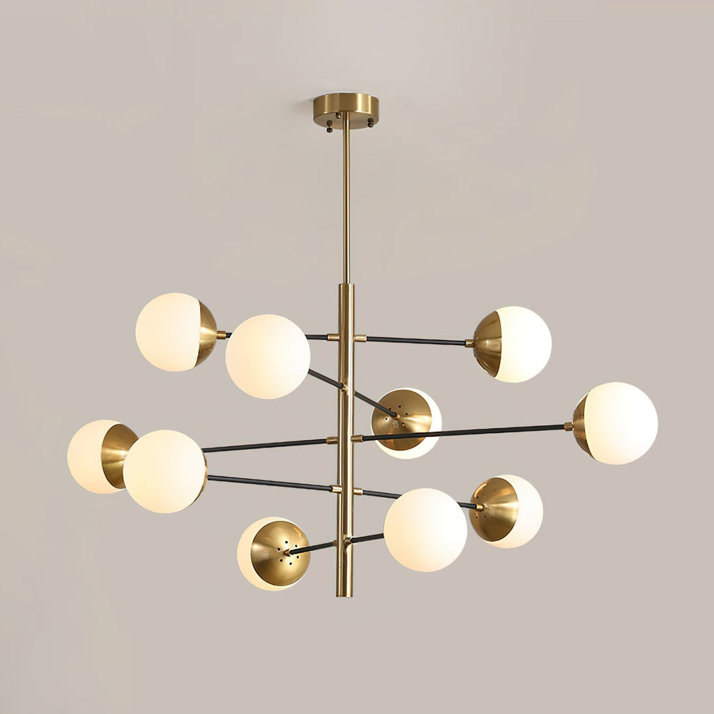 Ultra Chandelier Métal Laiton Verre Minimaliste Moderne - Neutralighting