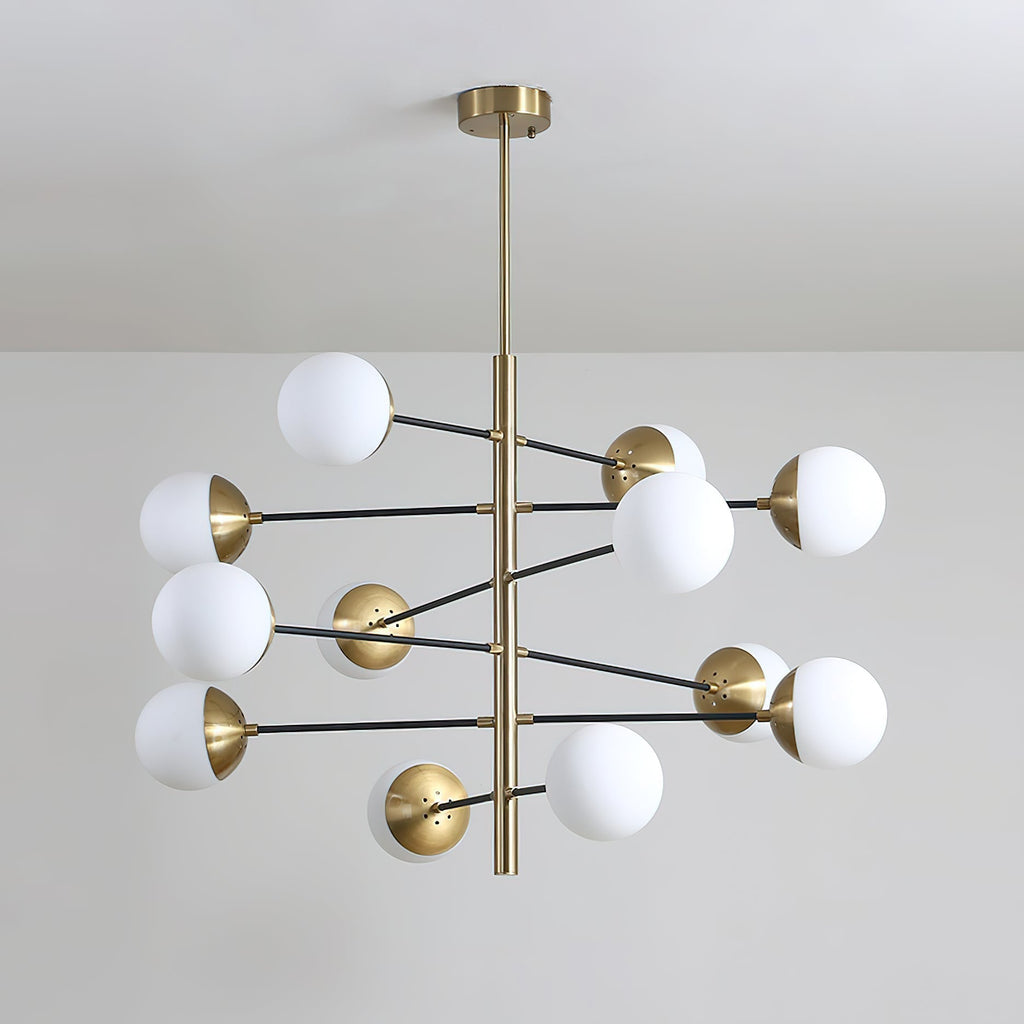 Ultra Chandelier Métal Laiton Verre Minimaliste Moderne - Neutralighting