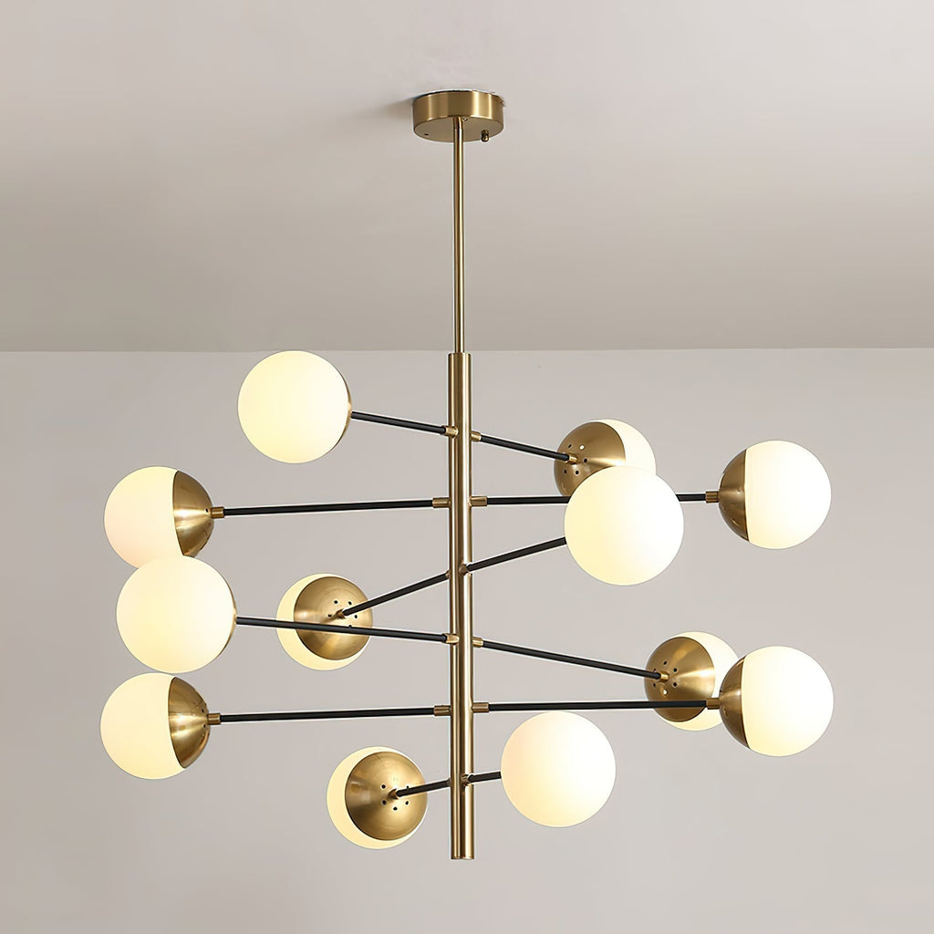 Ultra Chandelier Métal Laiton Verre Minimaliste Moderne - Neutralighting