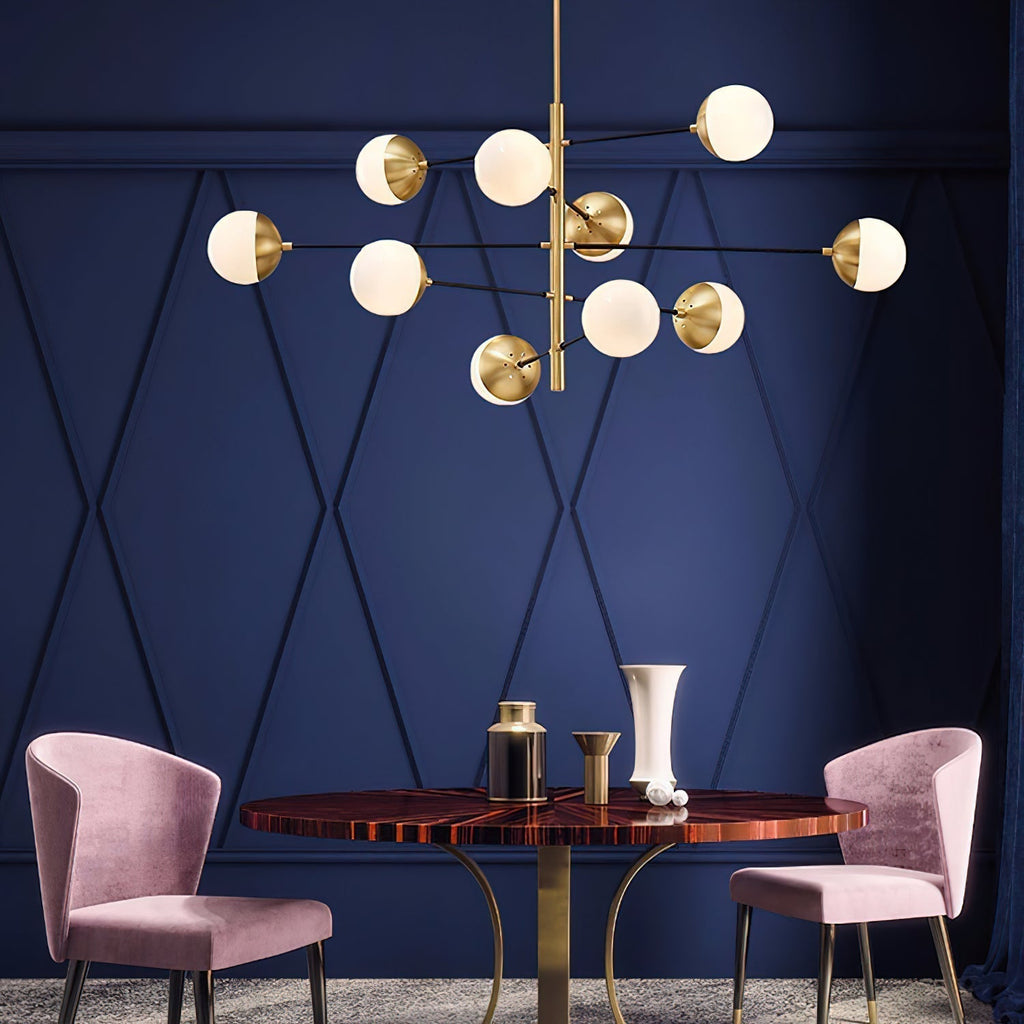 Ultra Chandelier Métal Laiton Verre Minimaliste Moderne - Neutralighting