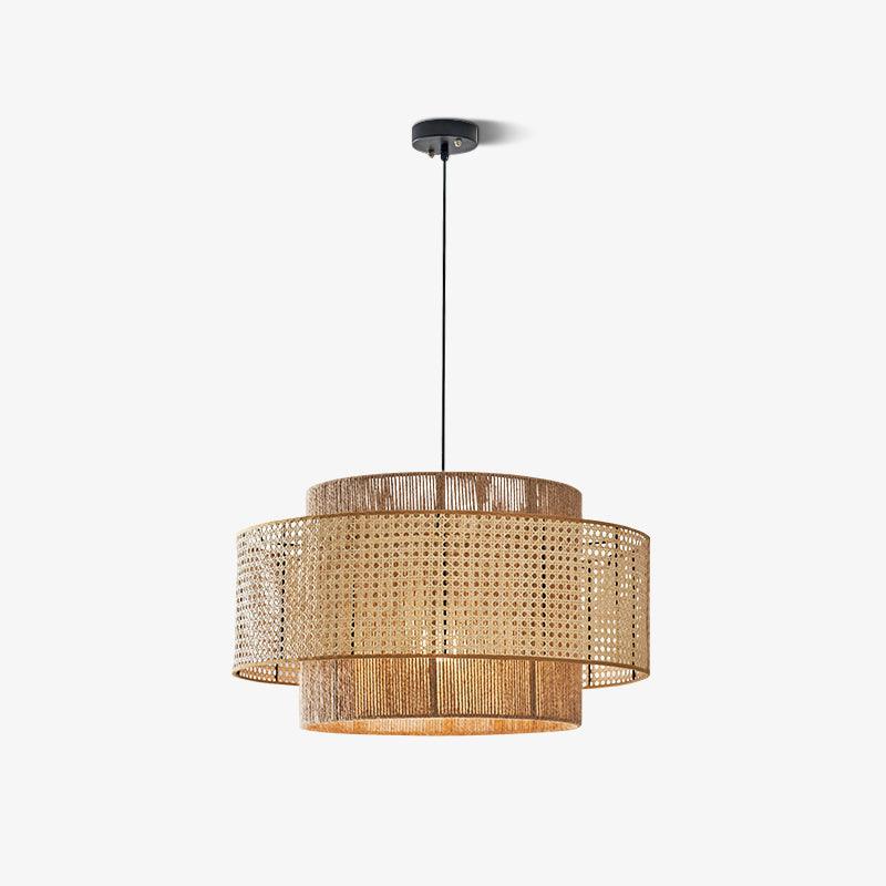 Ulshayra Lampe Suspension en Rotin Concentrique - Neutralighting