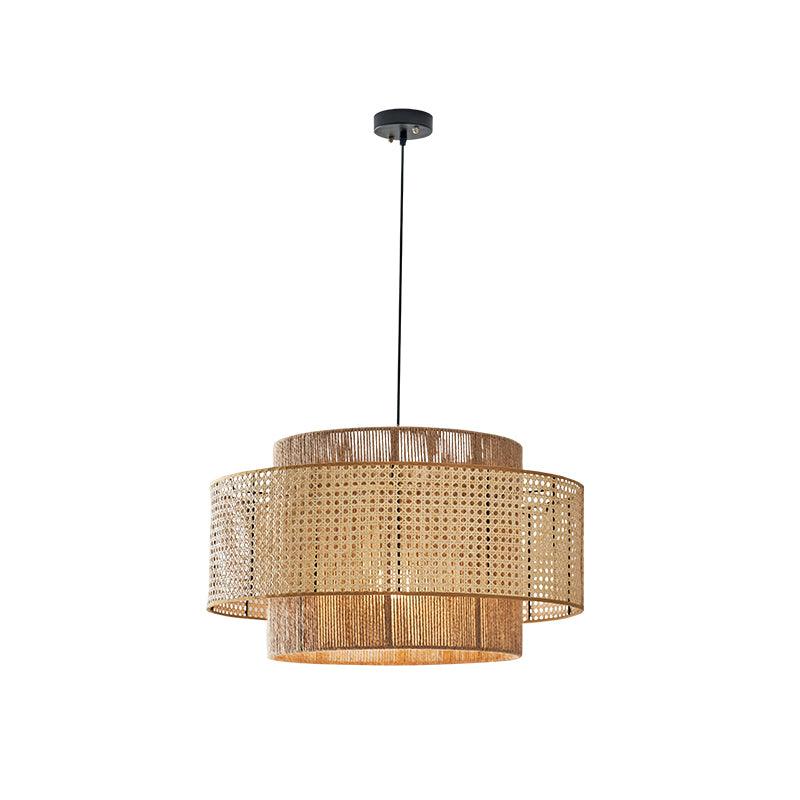 Ulshayra Lampe Suspension en Rotin Concentrique - Neutralighting