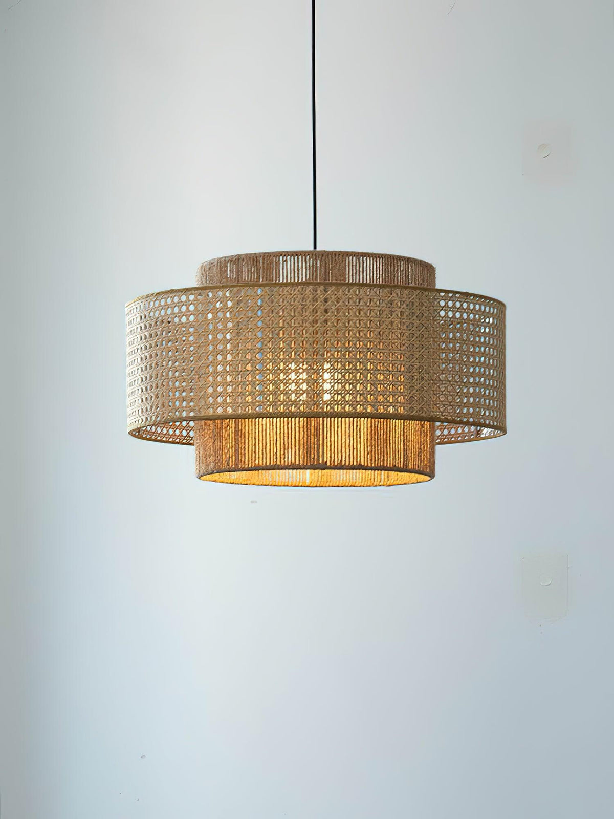 Ulshayra Lampe Suspension en Rotin Concentrique - Neutralighting