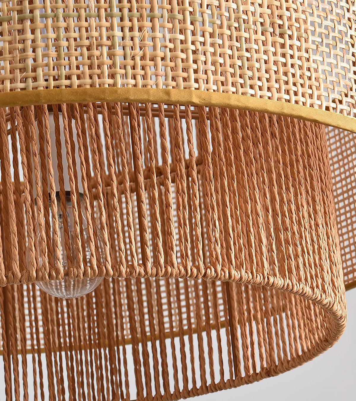 Ulshayra Lampe Suspension en Rotin Concentrique - Neutralighting