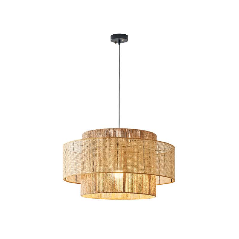 Ulshayra Lampe Suspension en Rotin Concentrique - Neutralighting