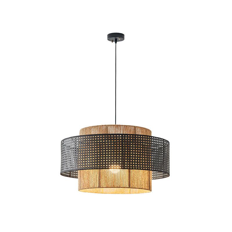 Ulshayra Lampe Suspension en Rotin Concentrique - Neutralighting