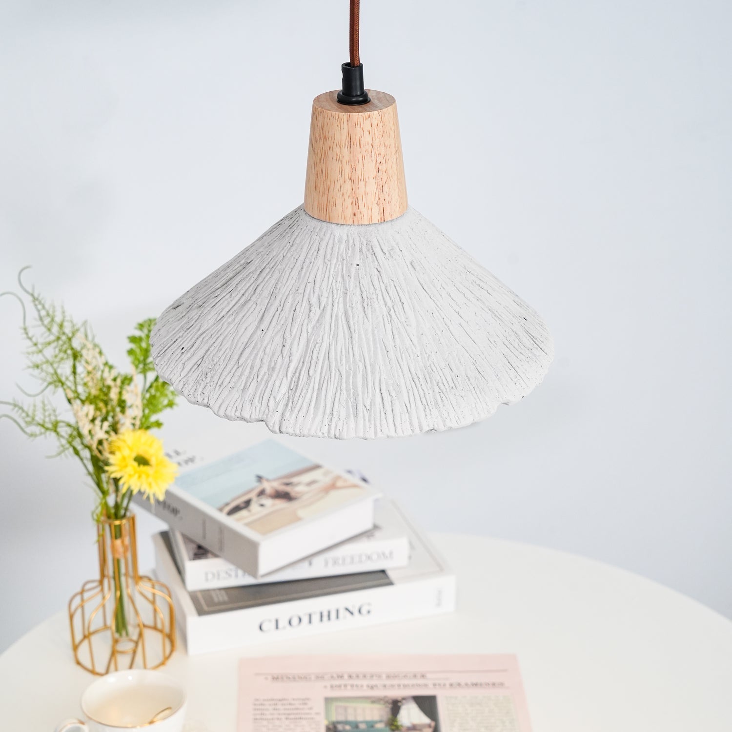 Solara Lampe suspendue en béton plissé - Neutralighting