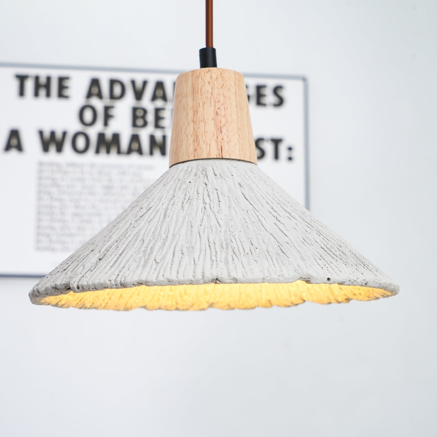 Solara Lampe suspendue en béton plissé - Neutralighting