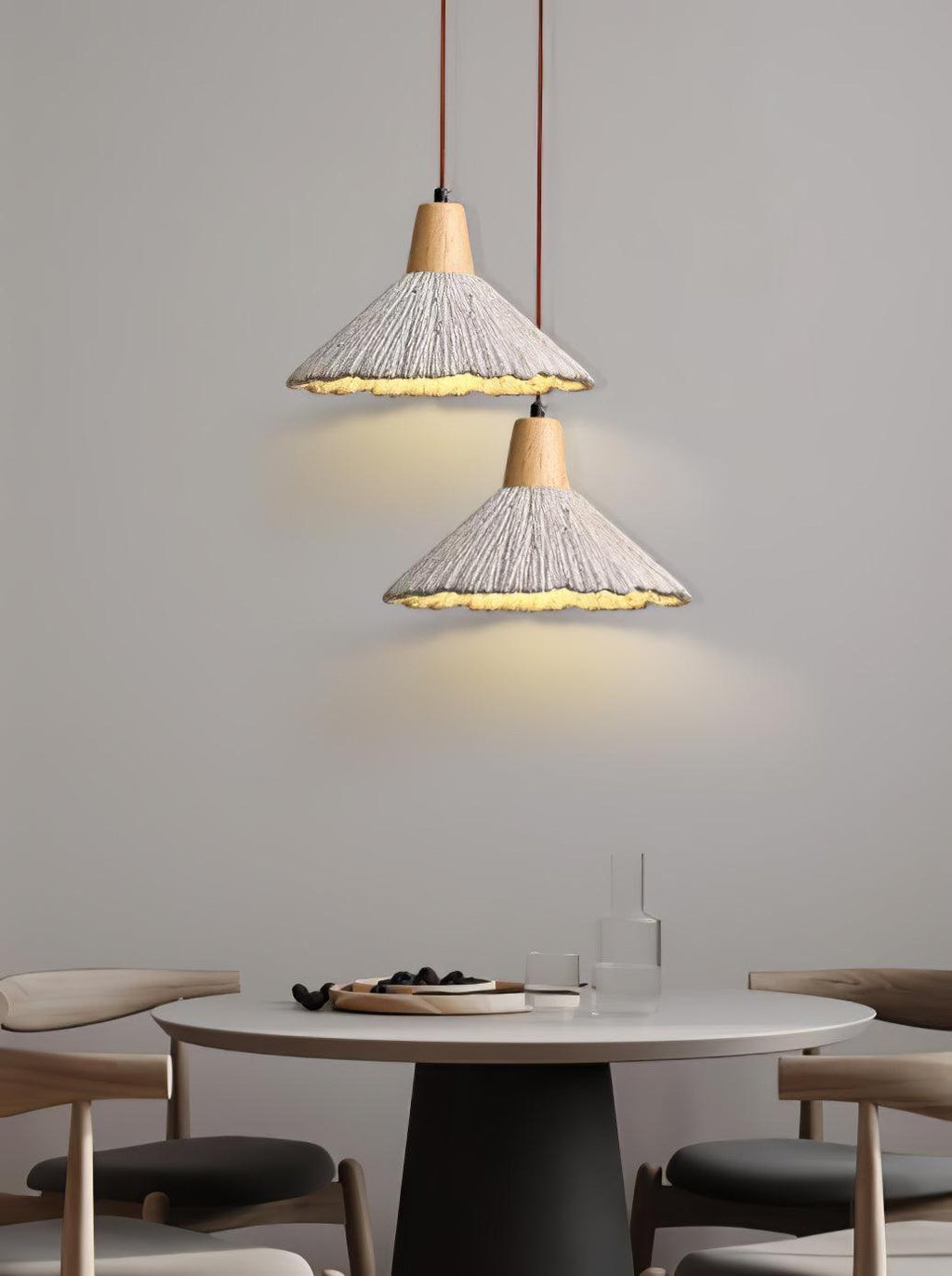 Solara Lampe suspendue en béton plissé - Neutralighting