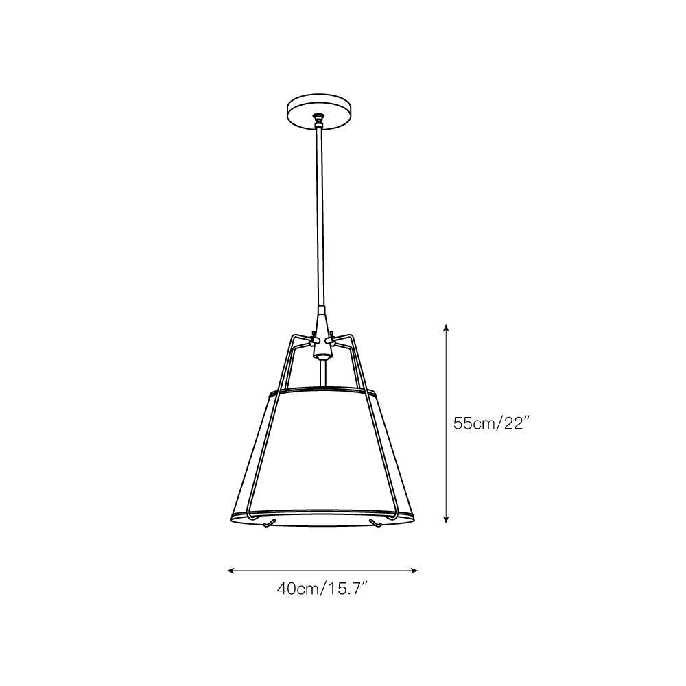 Veshaa Suspension Tissu Industrielle Vintage Tambour - Neutralighting