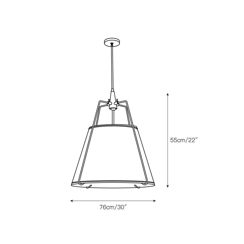 Veshaa Suspension Tissu Industrielle Vintage Tambour - Neutralighting
