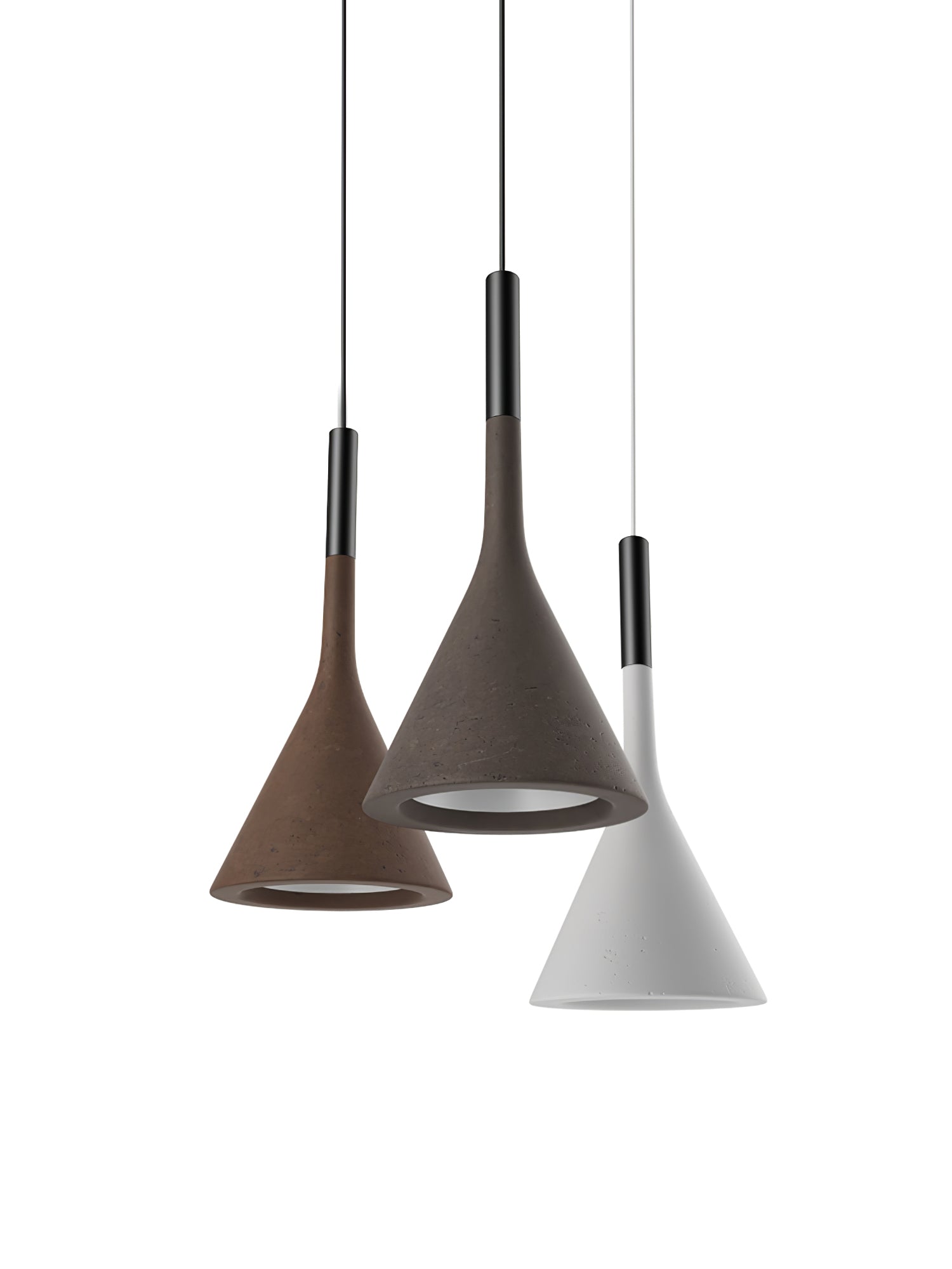 Solara Lampe suspendue conique en béton industrielle - Neutralighting