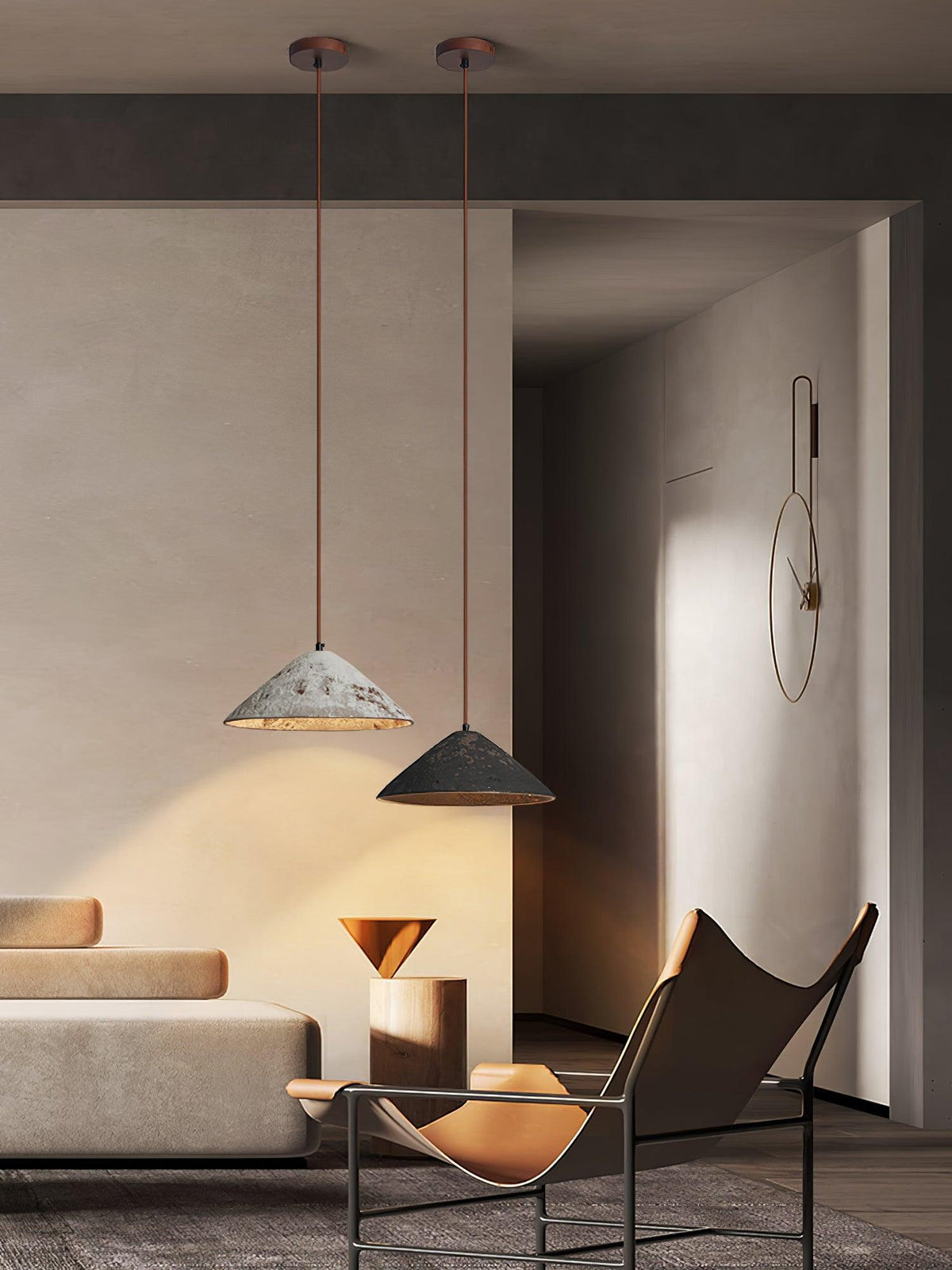 Solara Lampe suspendue cône en céramique rustique vintage minimaliste - Neutralighting