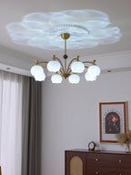 Alshaarae Chandelier Bois Verre Arc Premium Traditionnel - Neutralighting