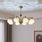 Alshaarae Chandelier Bois Verre Arc Premium Traditionnel - Neutralighting
