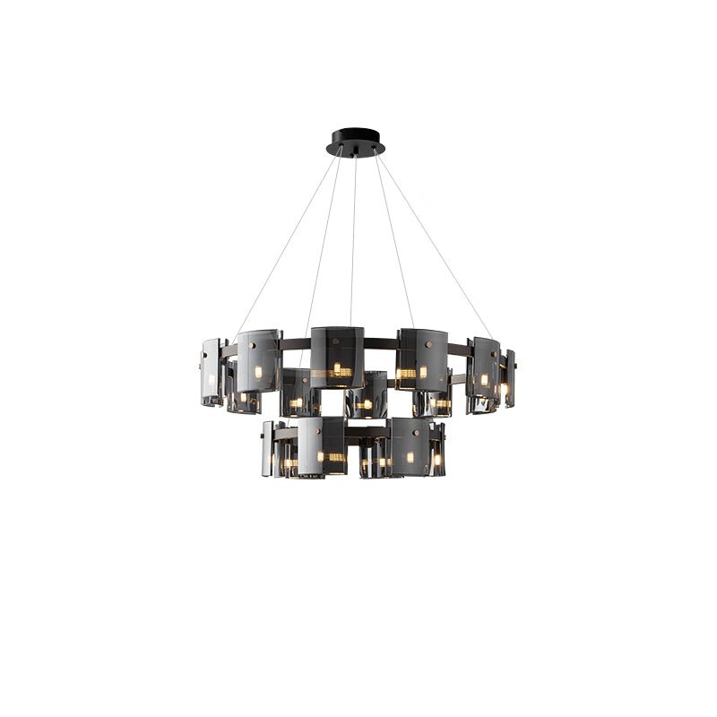 Lustra Chandelier Verre Circulaire Bras en Fer - Neutralighting