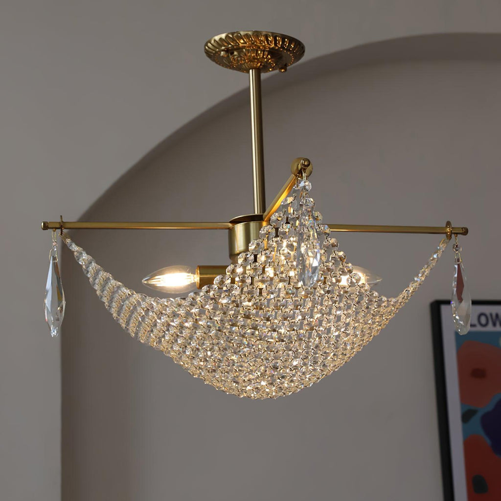 Lustra Chandelier avec Fils de Cristal et Cristal - Neutralighting