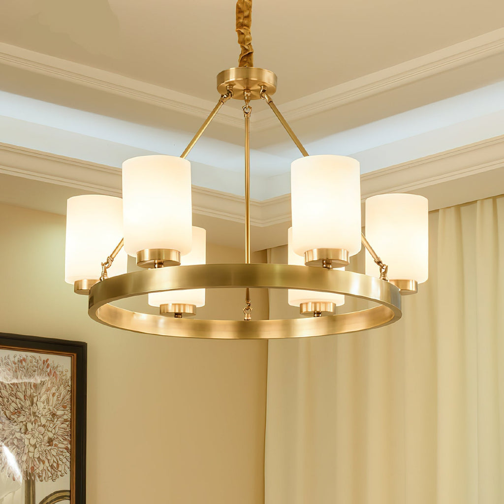 Illume Lustre Métal Laiton Verre Luxe Postmoderne - Neutralighting