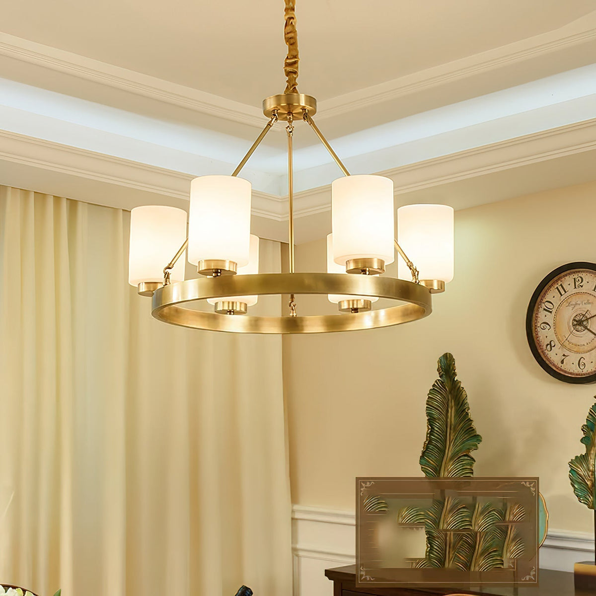 Illume Lustre Métal Laiton Verre Luxe Postmoderne - Neutralighting