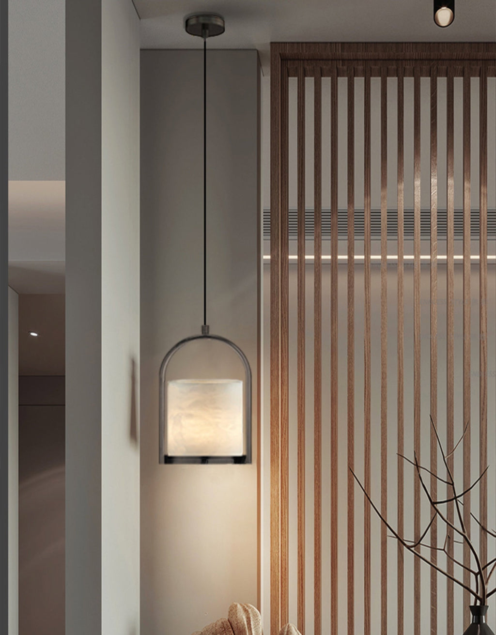 Jewel Lampe Pendante En Métal Laiton Et Albâtre Minimaliste Moderne - Neutralighting