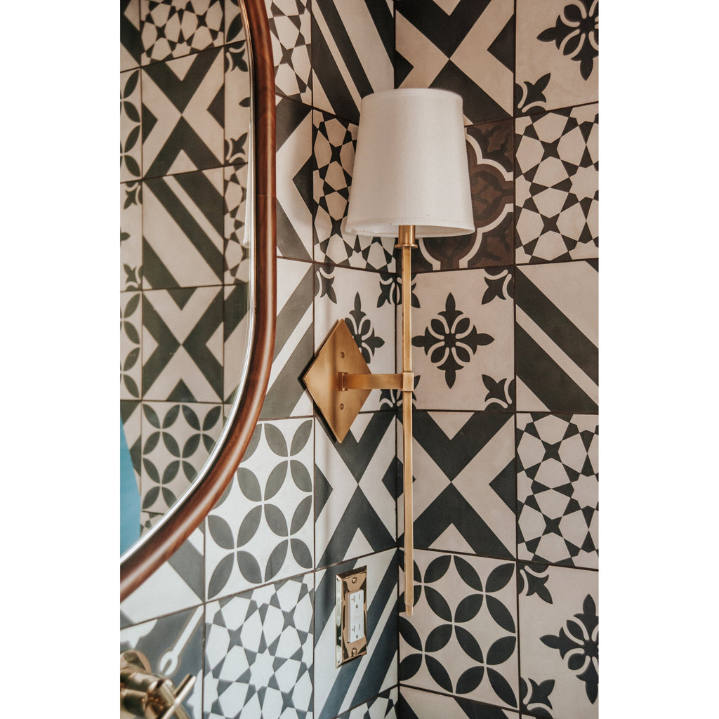 Kismet Lampe Murale En Métal Laiton Et Tissu Minimaliste Moderne - Neutralighting
