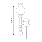 Velno Lustra Applique Murale Moderne Globe - Neutralighting