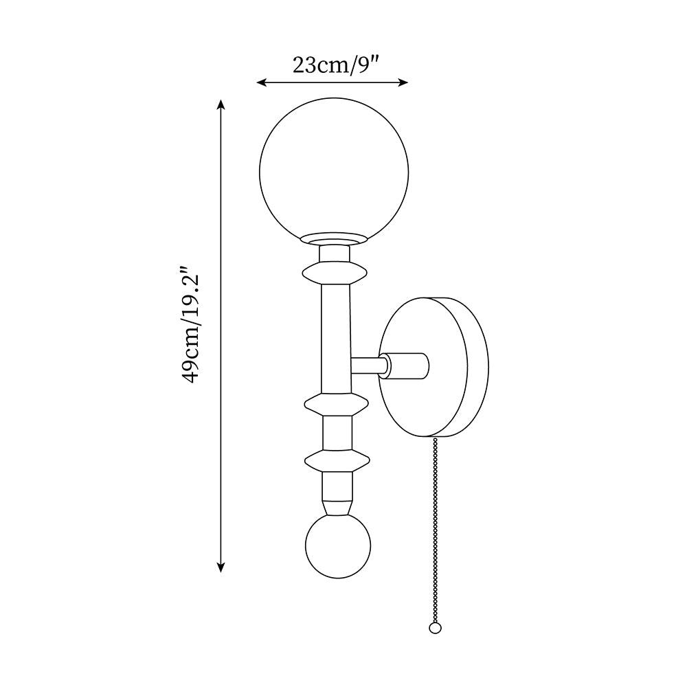 Velno Lustra Applique Murale Moderne Globe - Neutralighting