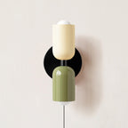 Lustra Wall Lamp Green Black Minimalist Plug-In - Neutralighting