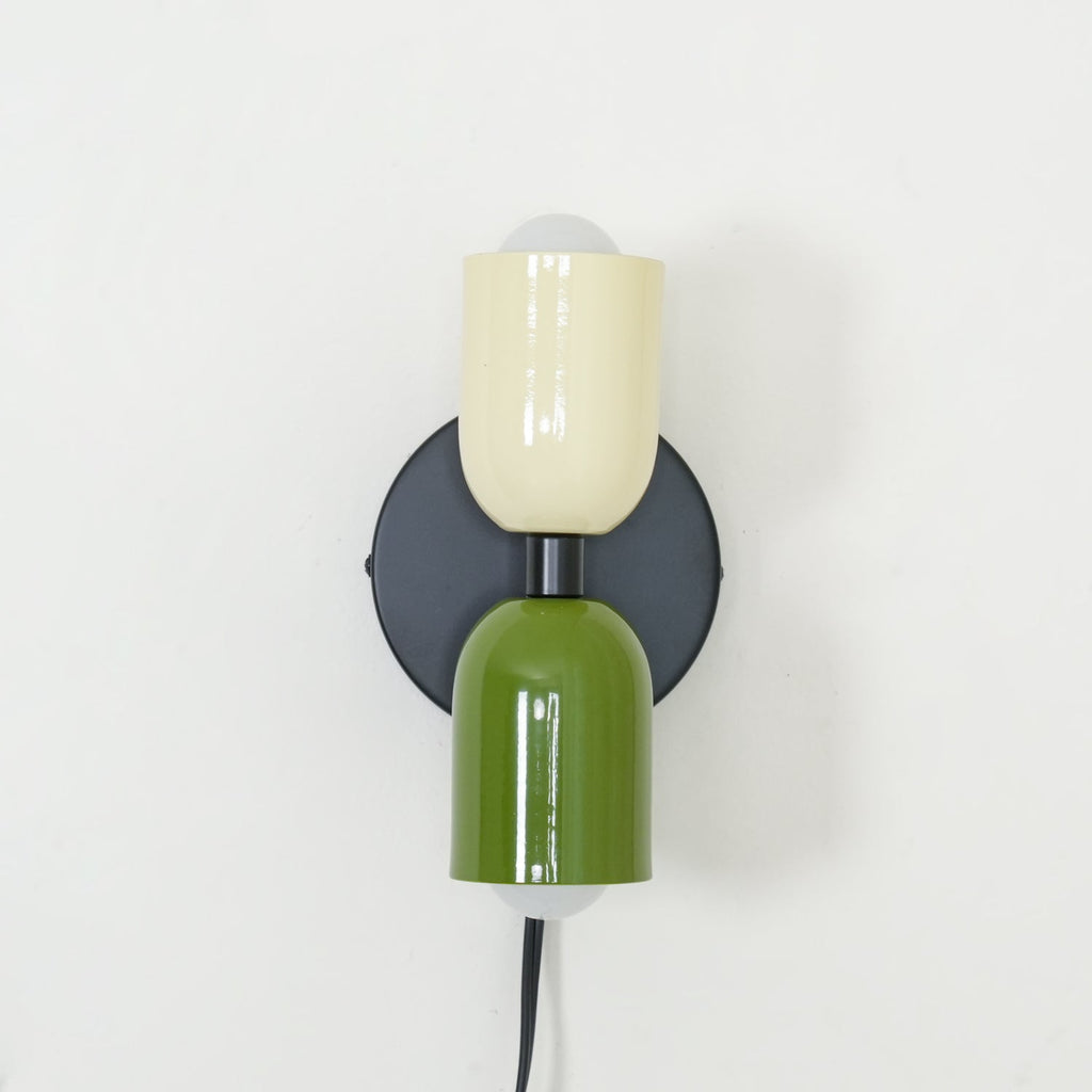 Lustra Wall Lamp Green Black Minimalist Plug-In - Neutralighting