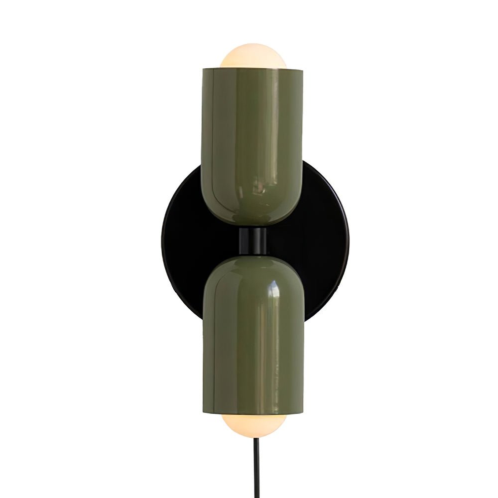 Lustra Wall Lamp Green Black Minimalist Plug-In - Neutralighting