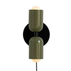 Lustra Wall Lamp Green Black Minimalist Plug-In - Neutralighting