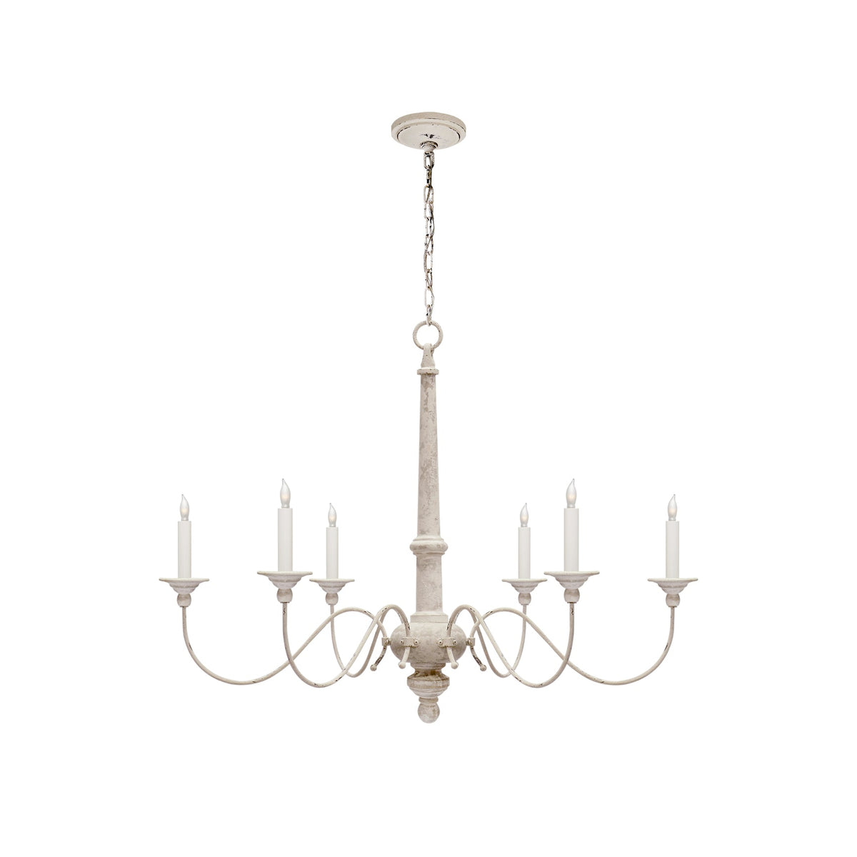Zoliria Lustre Métal Blanc Ancien Luxe Postmoderne - Neutralighting