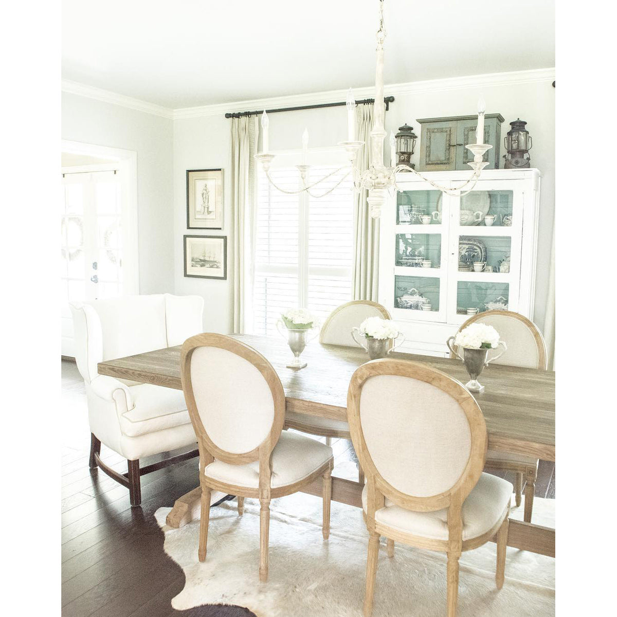 Zoliria Lustre Métal Blanc Ancien Luxe Postmoderne - Neutralighting