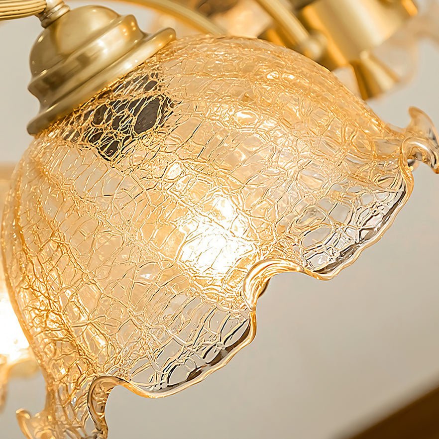 Orchidée Vintage Verre Lustre - Neutralighting