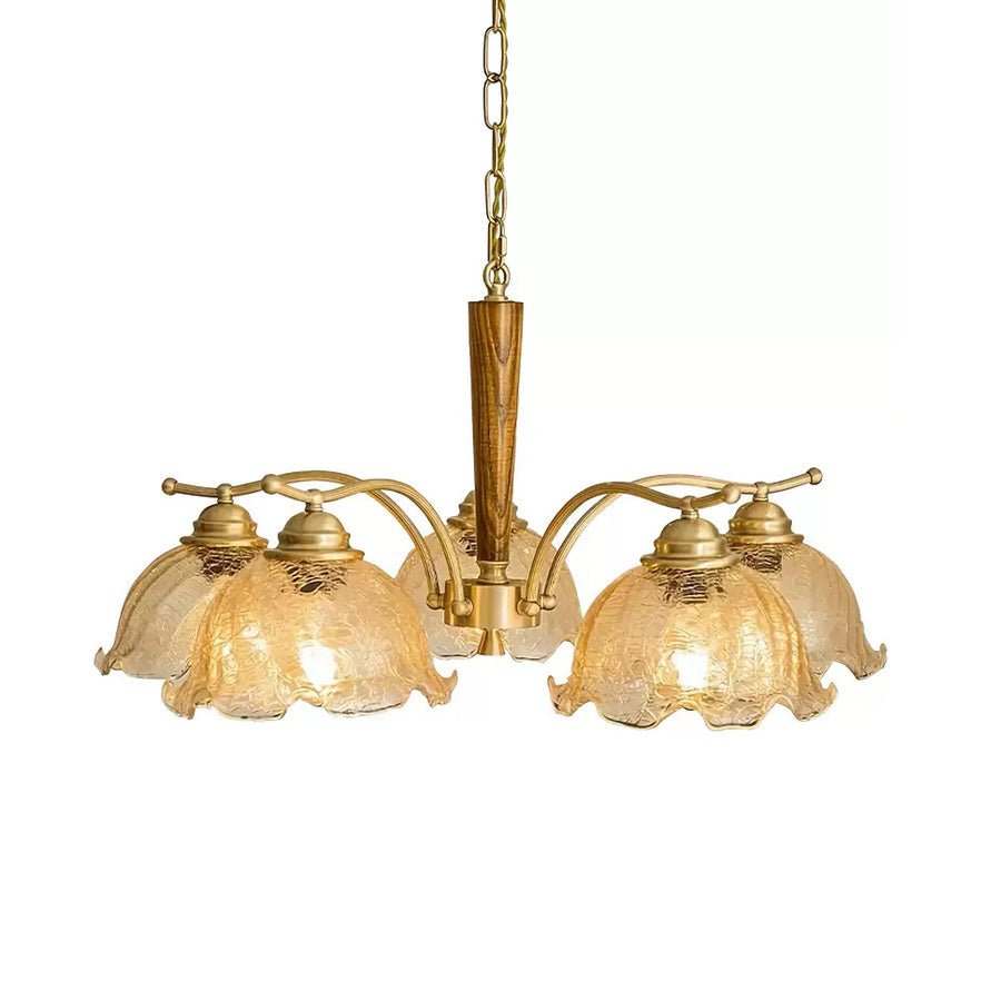 Orchidée Vintage Verre Lustre - Neutralighting