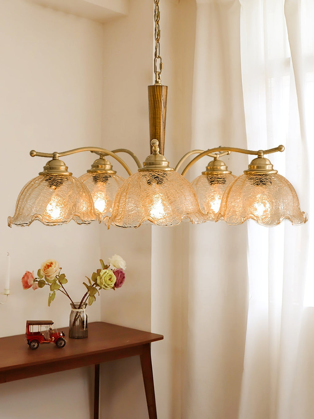 Ogle Lustre Métal Verre Fleur Créativité Individuelle - Neutralighting