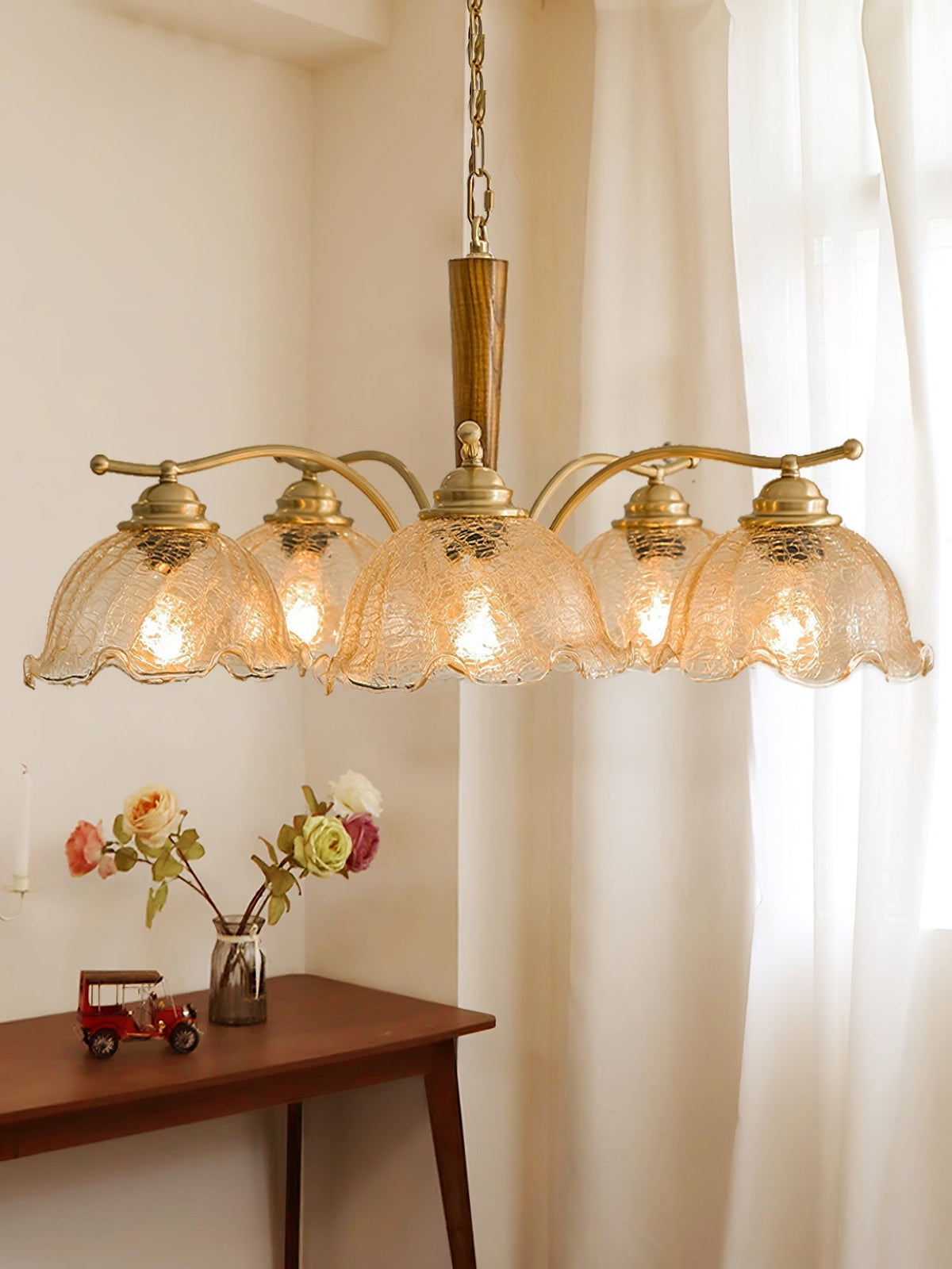 Ogle Lustre Métal Verre Fleur Créativité Individuelle - Neutralighting