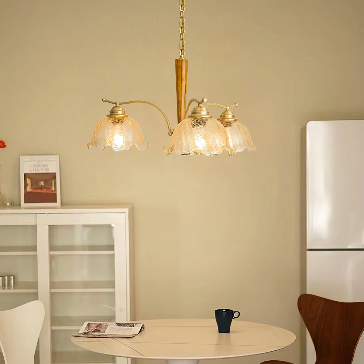 Ogle Lustre Métal Verre Fleur Créativité Individuelle - Neutralighting
