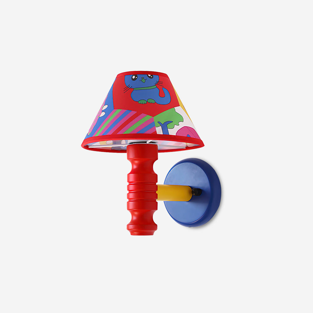 Applique Murale avec Abat-jour en Tissu Cartoon et Bras Chambre d'Enfant - Neutralighting