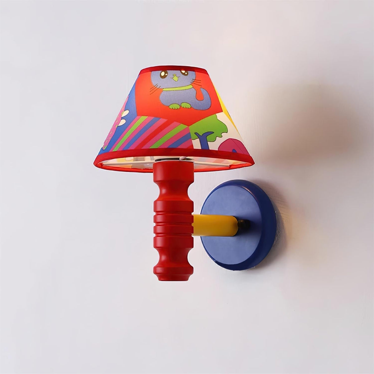 Applique Murale avec Abat-jour en Tissu Cartoon et Bras Chambre d'Enfant - Neutralighting