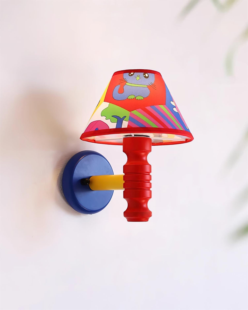Applique Murale avec Abat-jour en Tissu Cartoon et Bras Chambre d'Enfant - Neutralighting