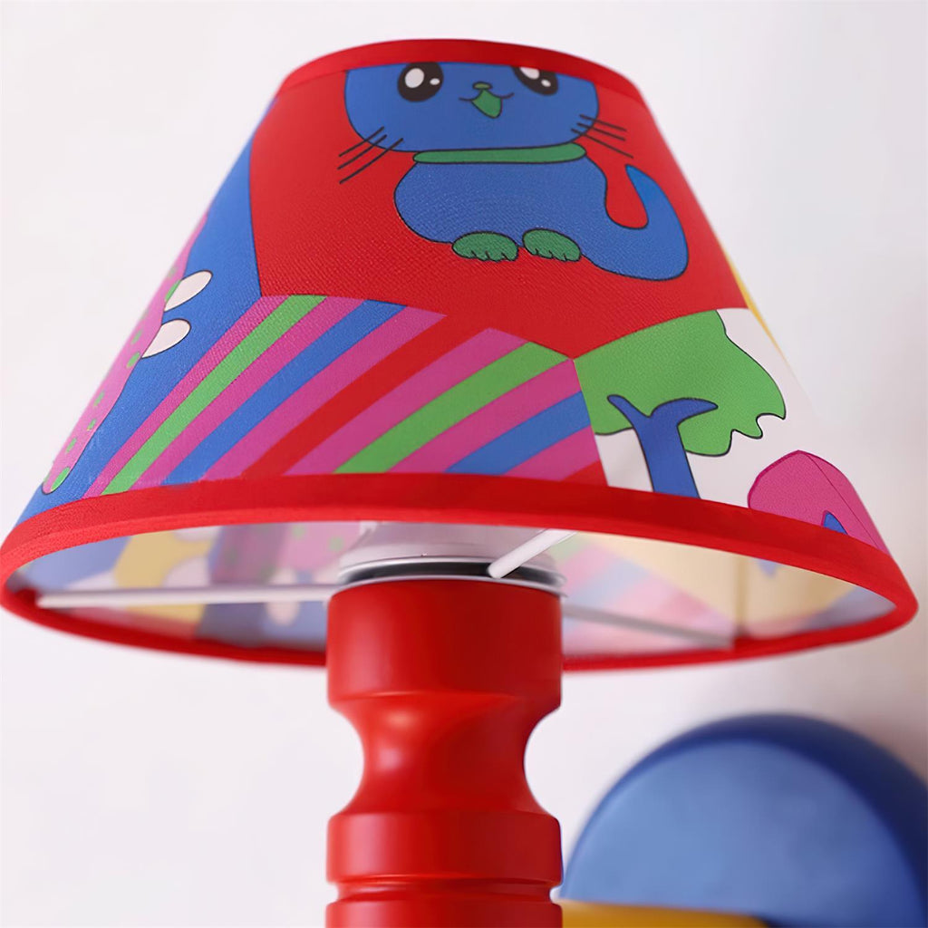 Applique Murale avec Abat-jour en Tissu Cartoon et Bras Chambre d'Enfant - Neutralighting