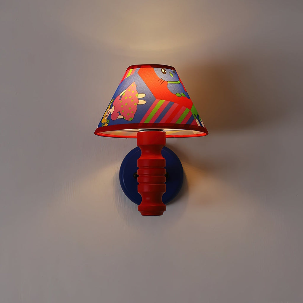 Applique Murale avec Abat-jour en Tissu Cartoon et Bras Chambre d'Enfant - Neutralighting