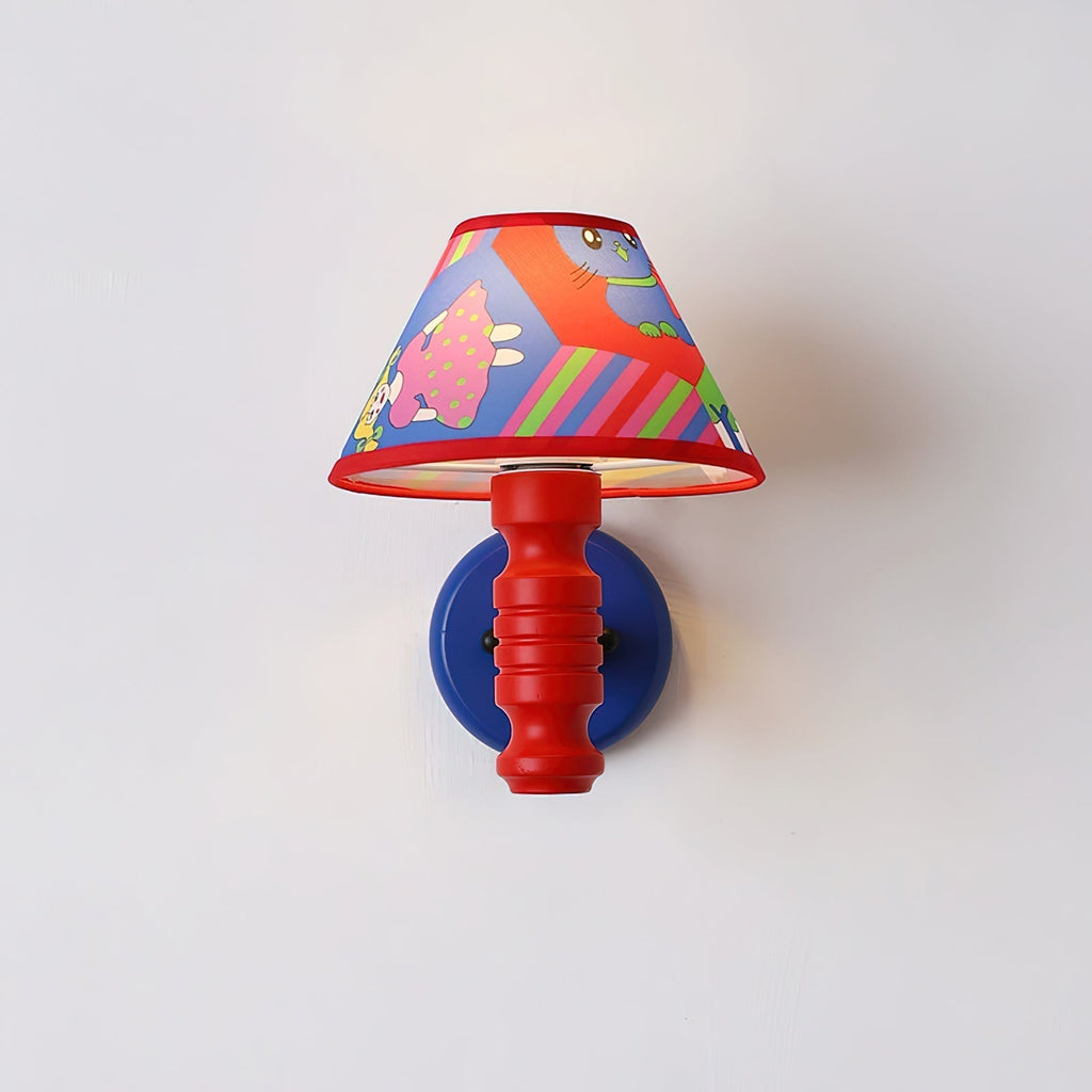Applique Murale avec Abat-jour en Tissu Cartoon et Bras Chambre d'Enfant - Neutralighting