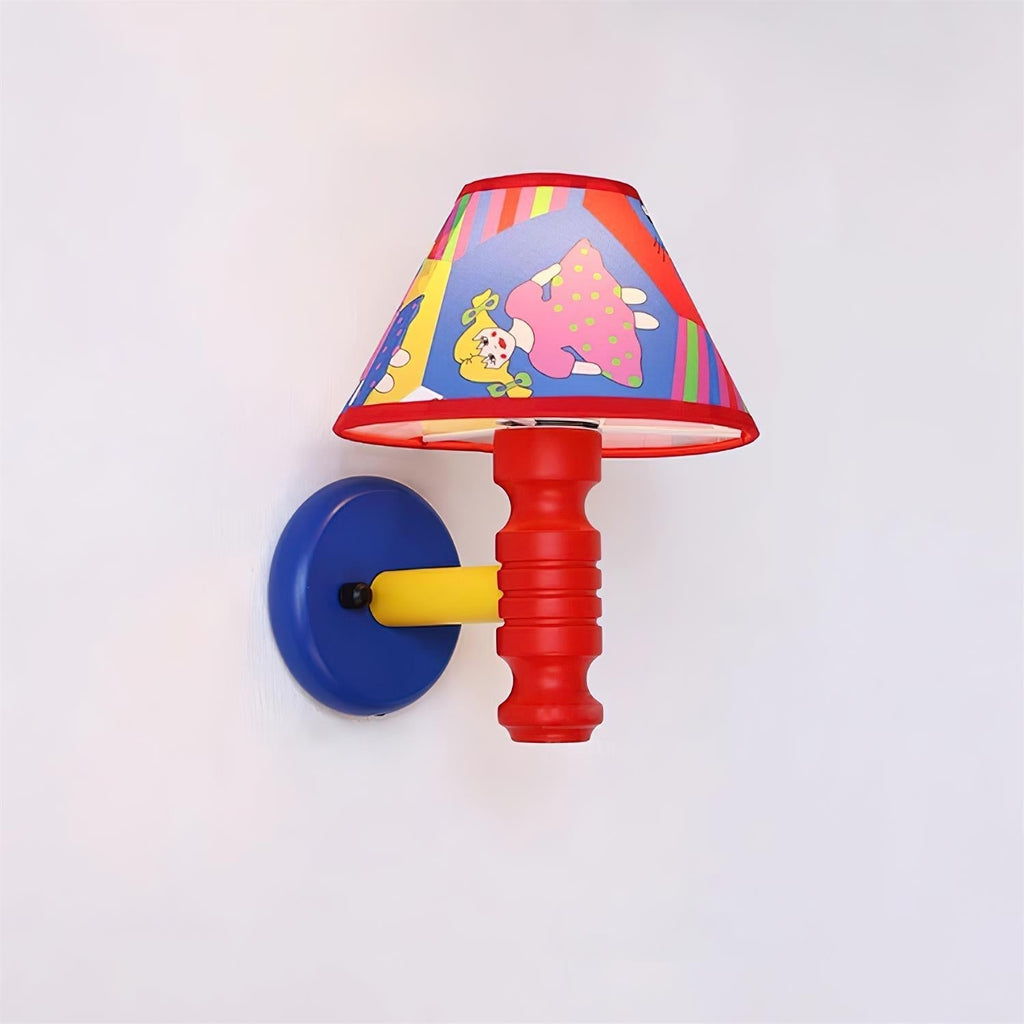 Applique Murale avec Abat-jour en Tissu Cartoon et Bras Chambre d'Enfant - Neutralighting