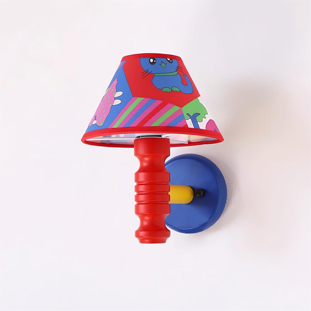 Applique Murale avec Abat-jour en Tissu Cartoon et Bras Chambre d'Enfant - Neutralighting